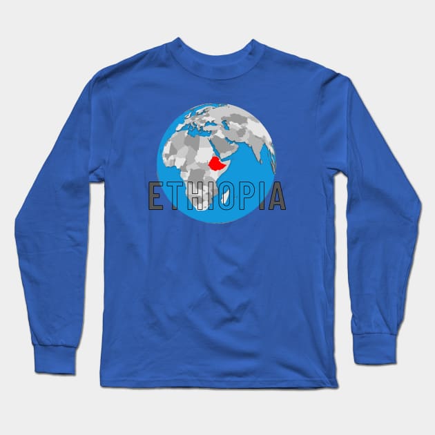 Ethiopia Long Sleeve T-Shirt by Amharic Avenue